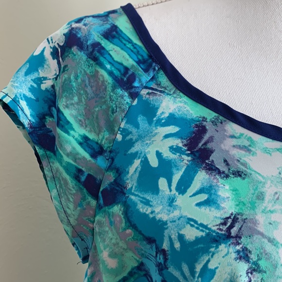 Retro Inspired MOSSIMO Graphic Tie Dye Dress with Pockets - Picture 3 of 12